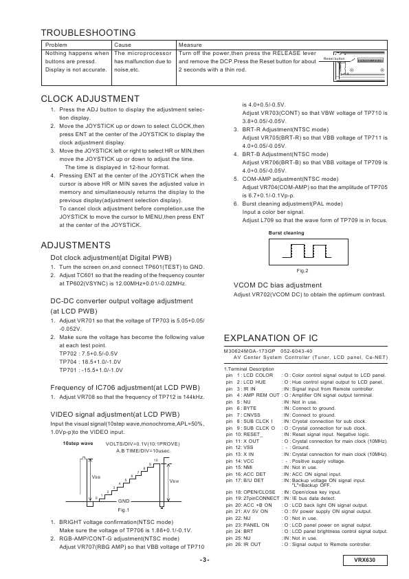 Сервисная инструкция Clarion VRX630