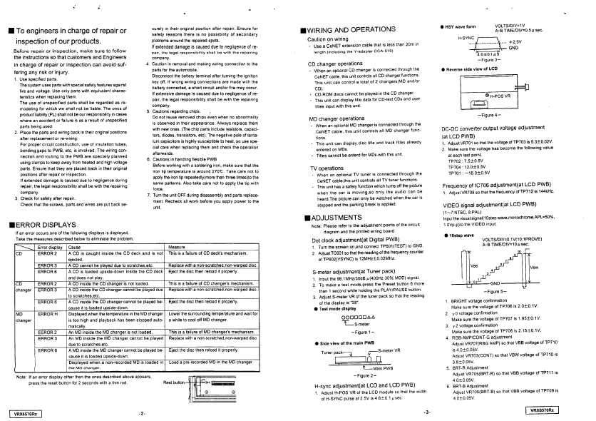 Сервисная инструкция Clarion VRX6570Rz