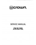 Сервисная инструкция Crown FM-THREE