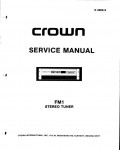 Сервисная инструкция Crown FM1