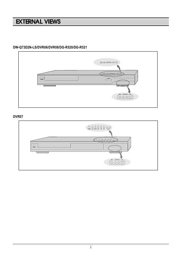 Сервисная инструкция Daewoo DW-Q73D2N-LS DVR06 07 08 DG-R520 R521