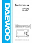 Сервисная инструкция Daewoo KOR-836T
