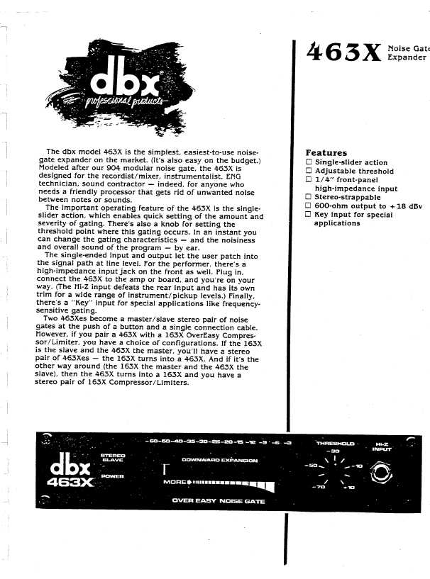 Сервисная инструкция DBX 463X