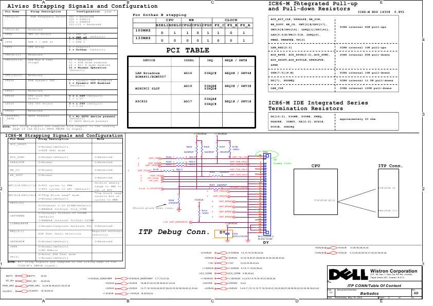 Схема Dell INSPIRON 630M BARBADOS
