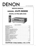 Сервисная инструкция Denon AVP-5000