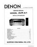 Сервисная инструкция DENON AVP-A1