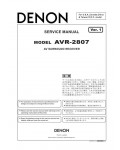 Сервисная инструкция Denon AVR-2807