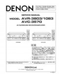 Сервисная инструкция Denon AVR-3803/1083