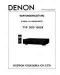 Сервисная инструкция Denon DCD-1500II DE