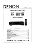 Сервисная инструкция Denon DCD-480, DCD-580