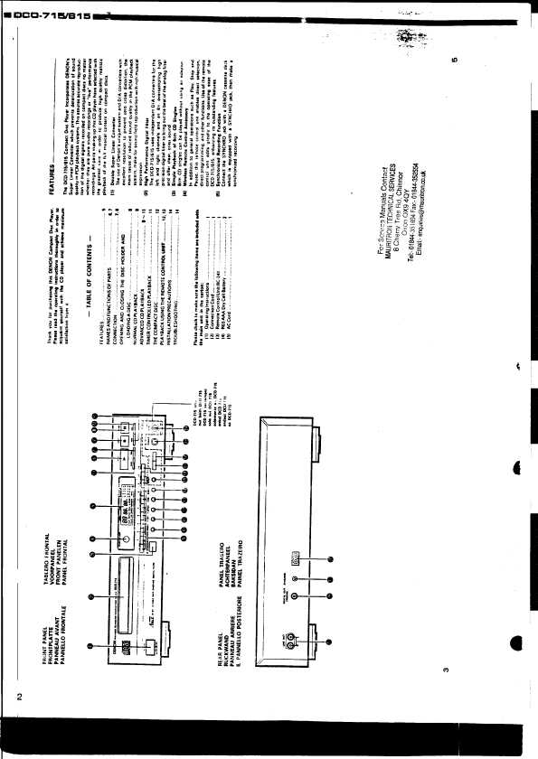 Сервисная инструкция Denon DCD-615, DCD-715