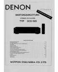 Сервисная инструкция Denon DCD-620 DE
