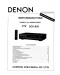 Сервисная инструкция Denon DCD-820 DE