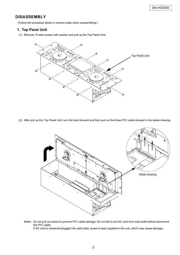 Сервисная инструкция Denon DN-HD2500
