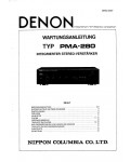 Сервисная инструкция Denon PMA-280 DE
