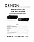 Сервисная инструкция Denon PMA-320 DE