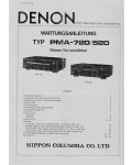 Сервисная инструкция Denon PMA-520, PMA-720 DE