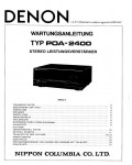 Сервисная инструкция Denon POA-2400