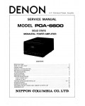 Сервисная инструкция Denon POA-6600