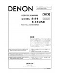 Сервисная инструкция Denon S-81, S-81DAB