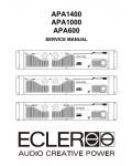 Сервисная инструкция Ecler APA1400, APA1000, APA600