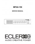 Сервисная инструкция Ecler MPA6-150