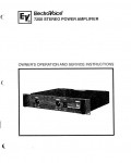 Сервисная инструкция Electro-Voice 7200