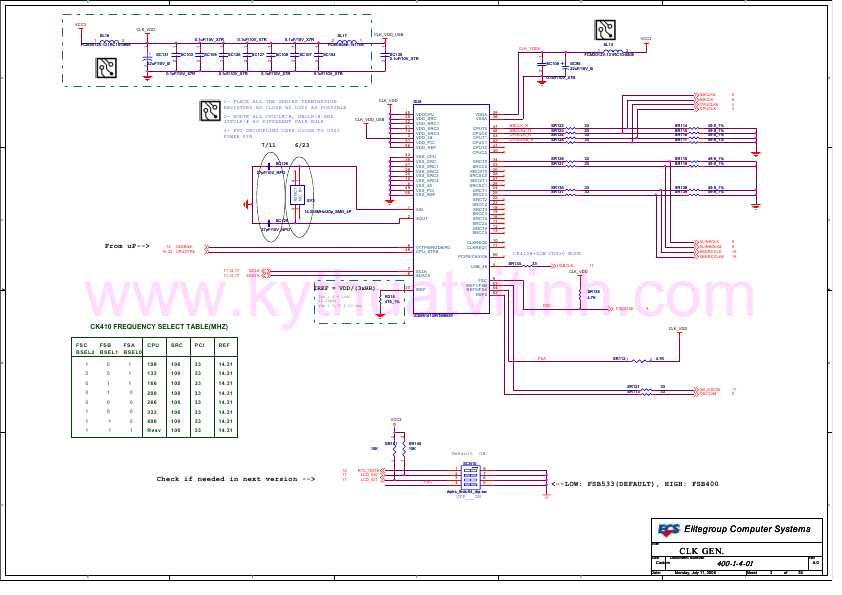 Схема Elitegroup ECS 400-1-4-01-RA