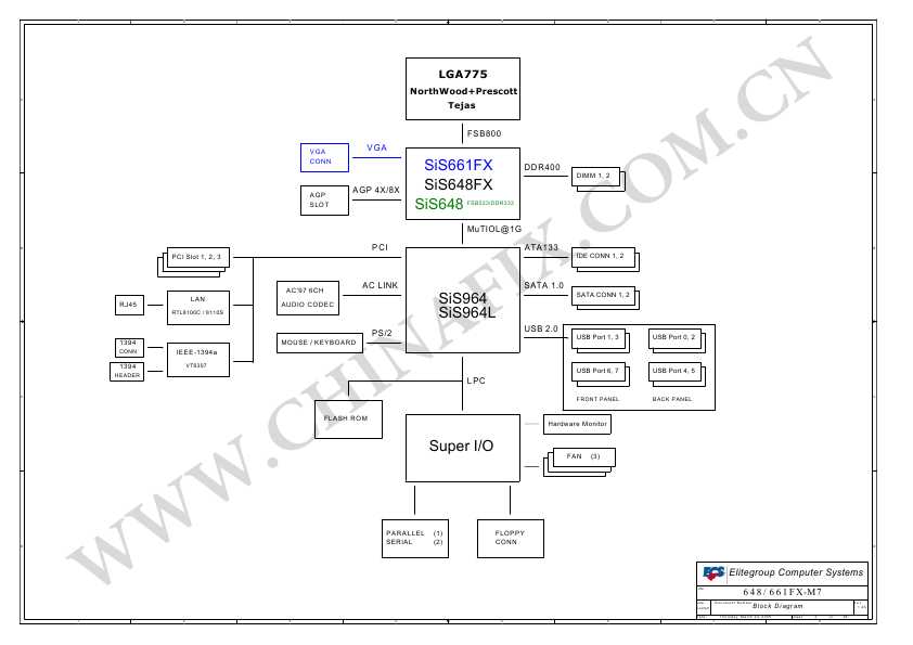 Схема Elitegroup ECS 648FX-M7 REV.1.2A