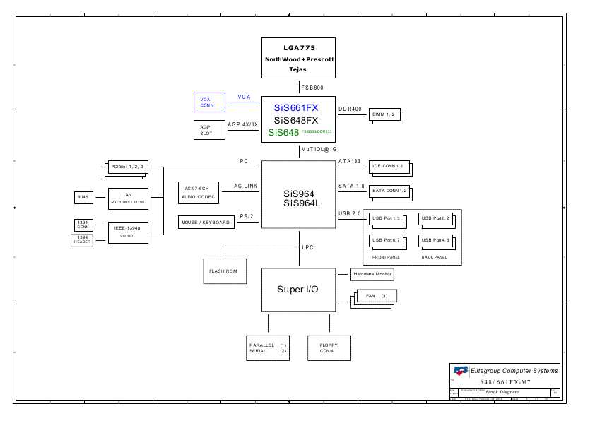 Схема Elitegroup ECS 648FX-M7 REV.3.0