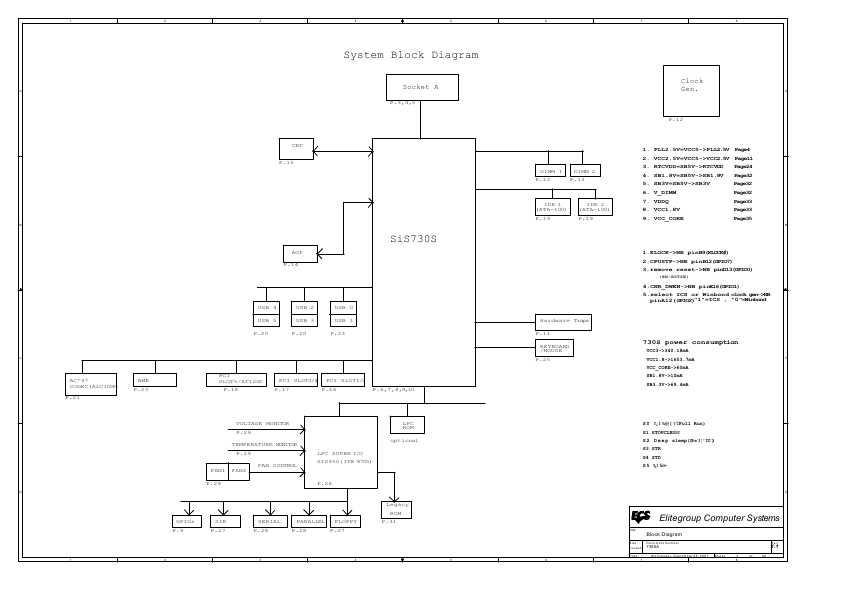 Схема Elitegroup ECS 730SA RV 1.1