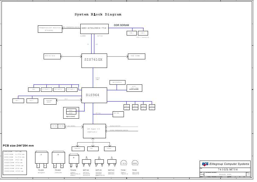 Схема Elitegroup ECS 761GX-M754 REV.3.0B