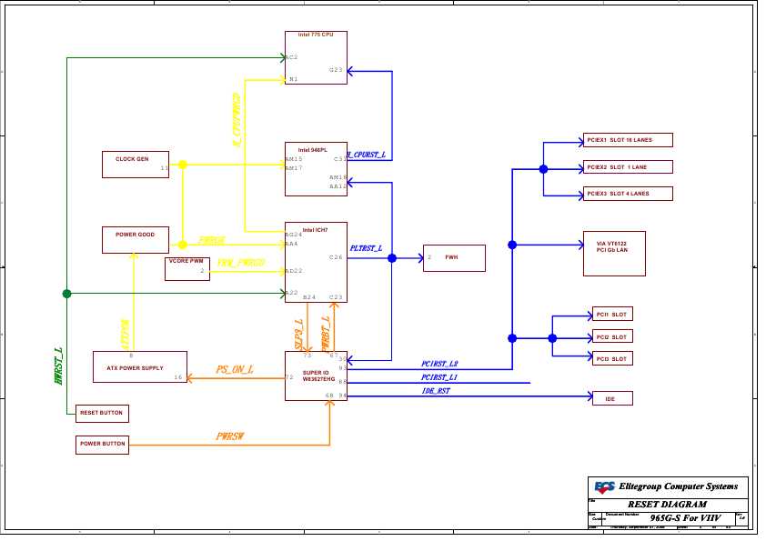 Схема Elitegroup ECS 965G-S FOR VIIV REV.1.0