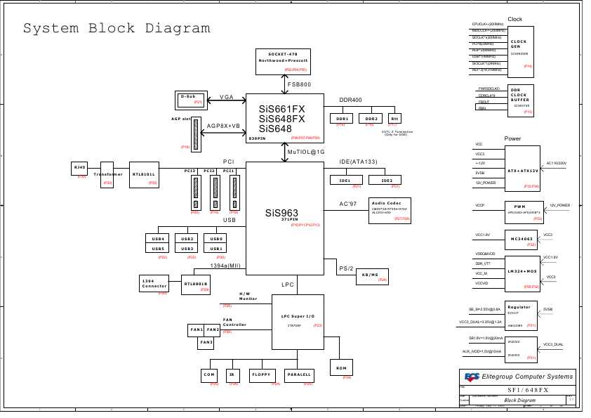 Схема Elitegroup ECS SF1 648FX REV.1.1