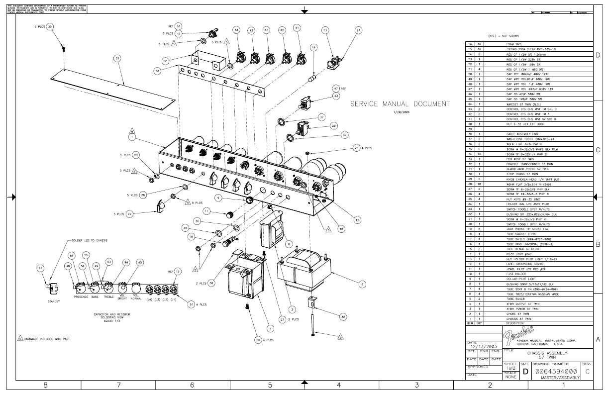 Сервисная инструкция Fender 57 TWIN