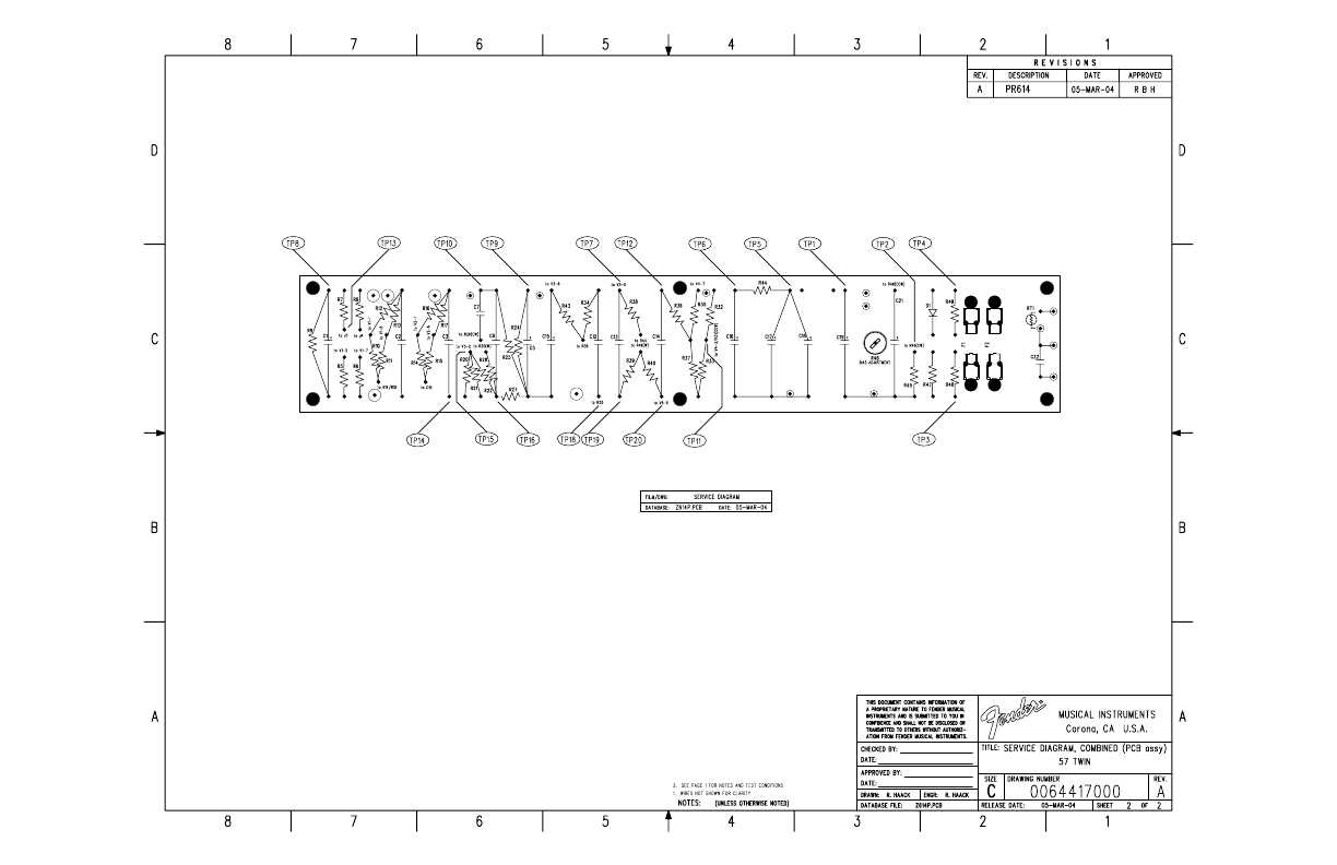 Схема Fender TWIN AMP (TUBE)