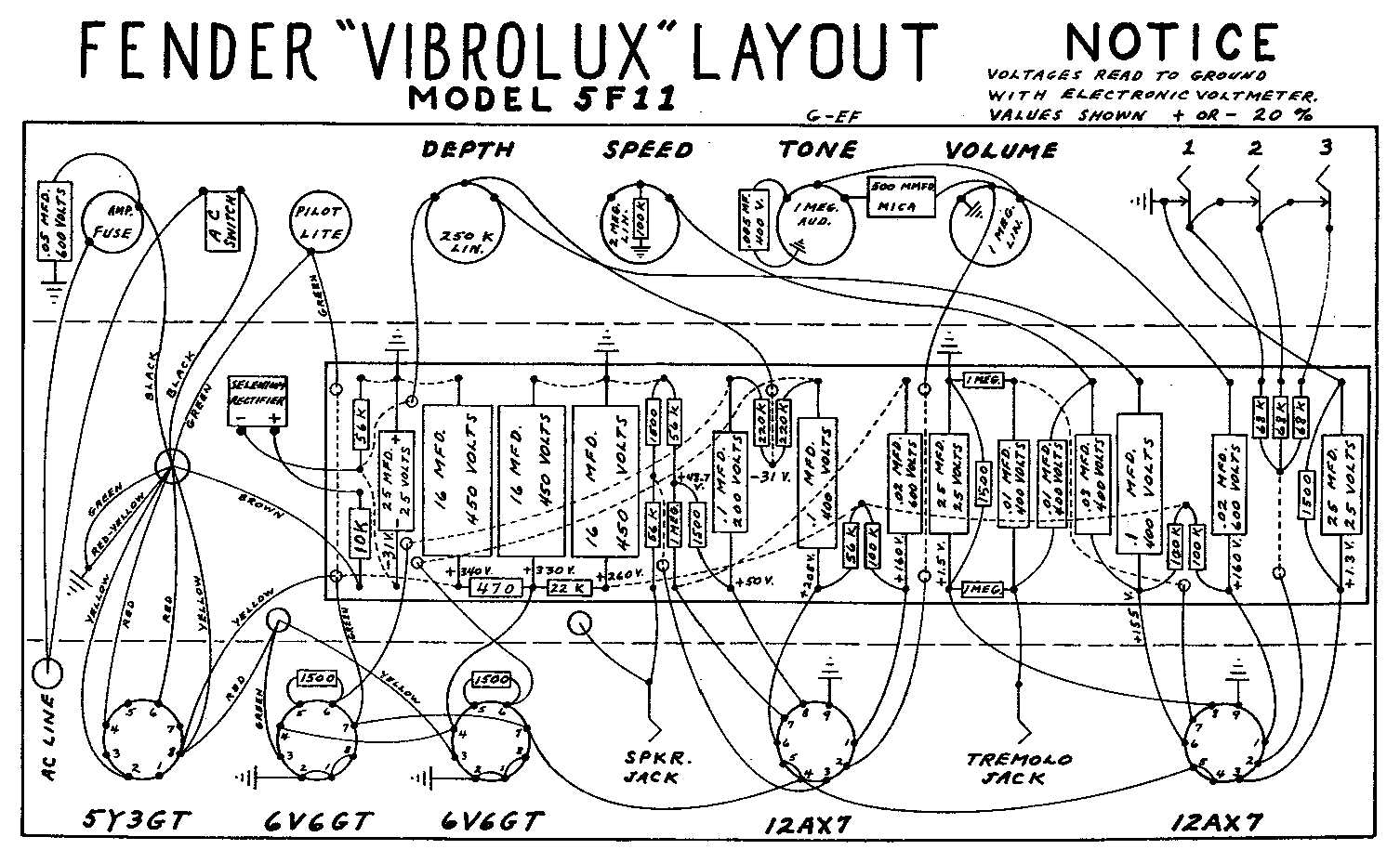 Схема Fender VIBROLUX 5F11