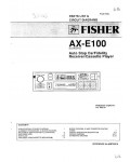 Сервисная инструкция Fisher AX-E100