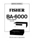 Сервисная инструкция Fisher BA-6000