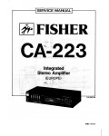 Сервисная инструкция Fisher CA-223