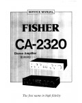 Сервисная инструкция Fisher CA-2320