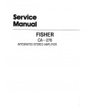 Сервисная инструкция Fisher CA-276