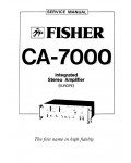 Сервисная инструкция Fisher CA-7000