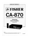 Сервисная инструкция Fisher CA-870