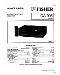 Сервисная инструкция Fisher CA-905
