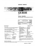 Сервисная инструкция Fisher CA-9335