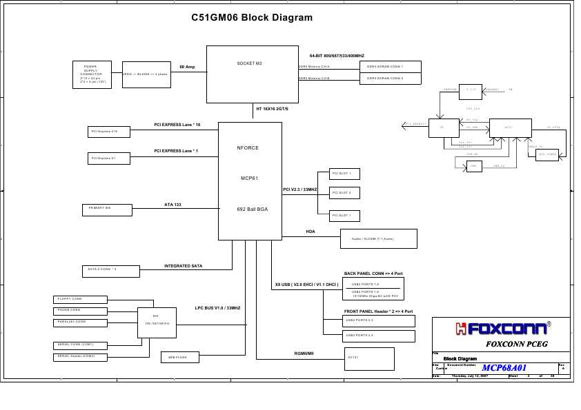 Схема Foxconn 560A, MCP68A01