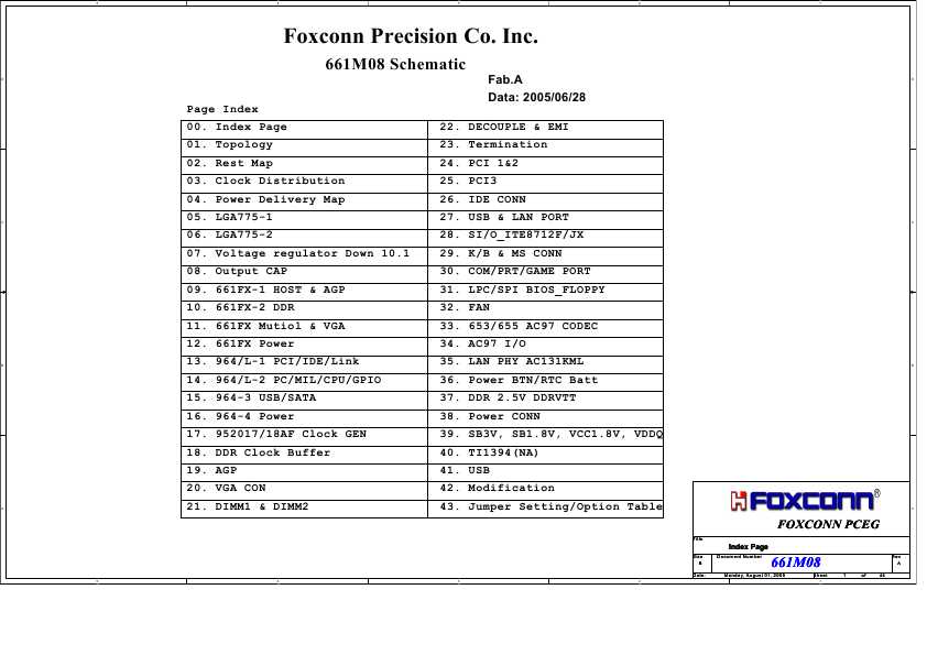 Схема FOXCONN 661M08