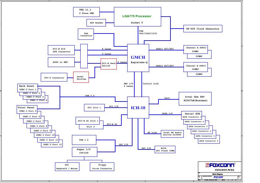 Схема Foxconn P43A