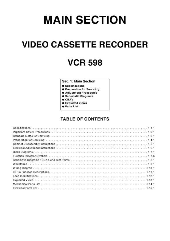 Сервисная инструкция Funai CLATRONIC VCR-598